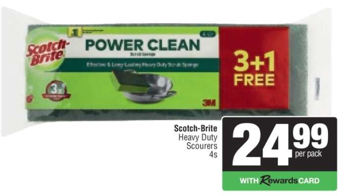 Scotch-Brite Heavy Duty Scourers 4s