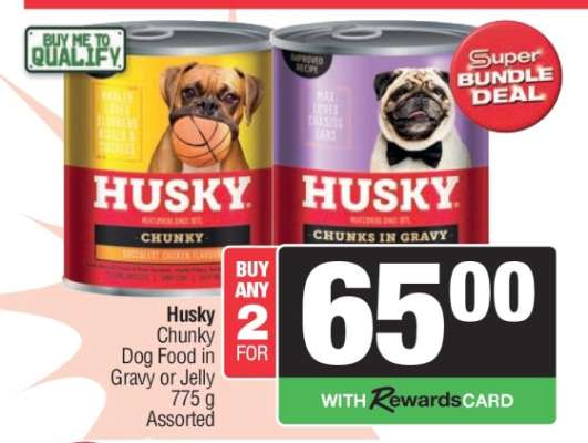 Husky Chunky Dog Food in Gravy or Jelly