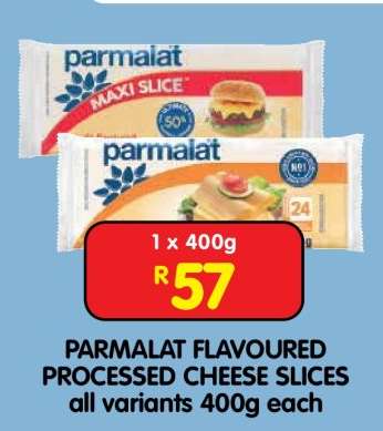 PARMALAT FLAVOURED PROCESSED CHEESE SLICES
