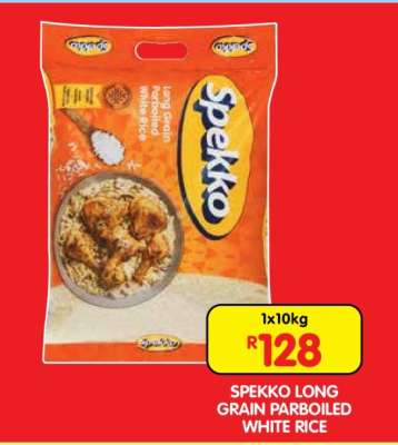 SPEKKO LONG GRAIN PARBOILED WHITE RICE
