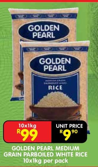 GOLDEN PEARL MEDIUM GRAIN PARBOILED WHITE RICE