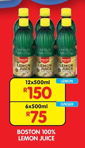 BOSTON 100% LEMON JUICE