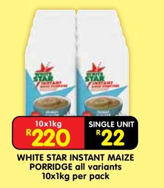 WHITE STAR INSTANT MAIZE PORRIDGE all variants 10x1kg per pack