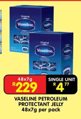 VASELINE PETROLEUM PROTECTANT JELLY 48x7g per pack