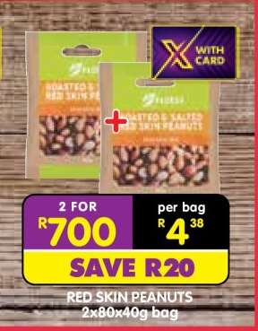 RED SKIN PEANUTS 2x80x40g bag