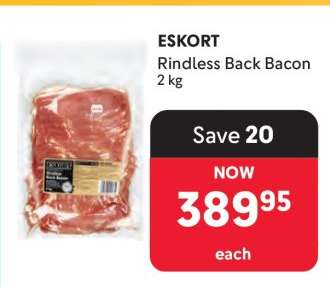 ESKORT Rindless Back Bacon