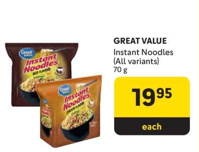 Great Value Instant Noodles