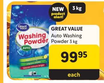 Great Value Auto Washing Powder 3 kg