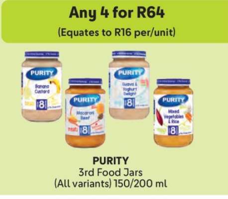PURITY 3rd Food Jars