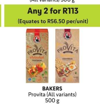BAKERS ProVita (All variants) 500 g