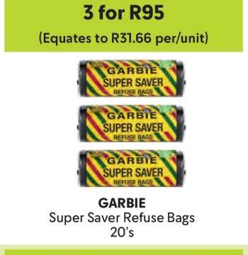 GARBIE Super Saver Refuse Bags 20's