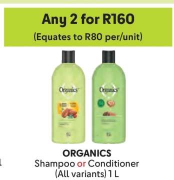 Organics Shampoo or Conditioner