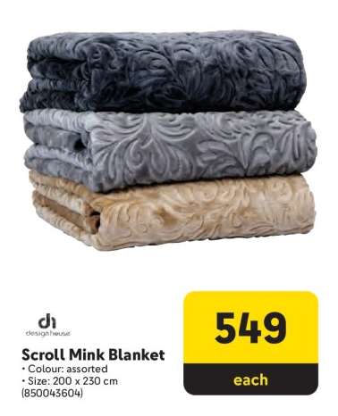 Scroll Mink Blanket