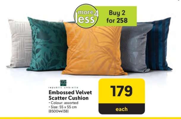 Embossed Velvet Scatter Cushion