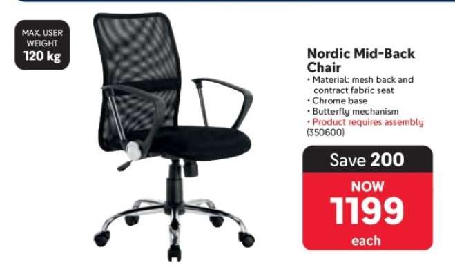 Nordic Mid-Back Chair