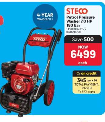 STECO Petrol Pressure Washer 7.0 HP 180 Bar
