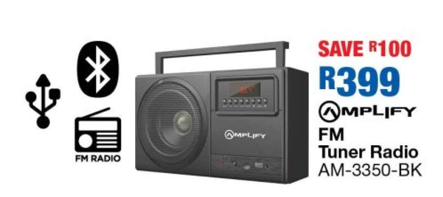 Amplify FM Tuner Radio AM-3350-BK