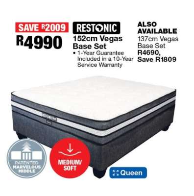 Restonic 152cm Vegas Base Set