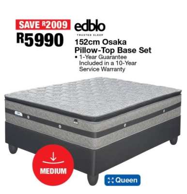 152cm Osaka Pillow-Top Base Set