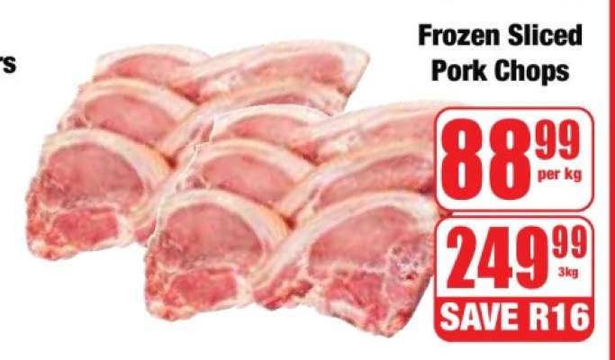 Frozen Sliced Pork Chops