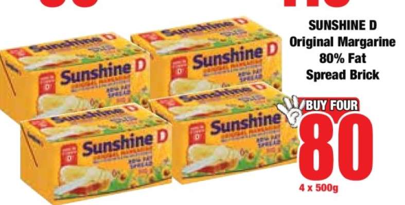 SUNSHINE D Original Margarine 80% Fat Spread Brick