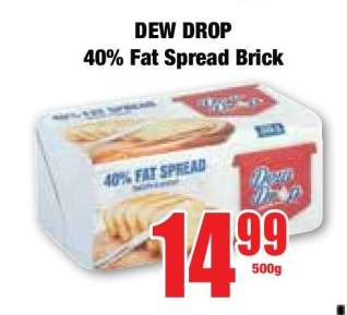 DEW DROP 40% Fat Spread Brick