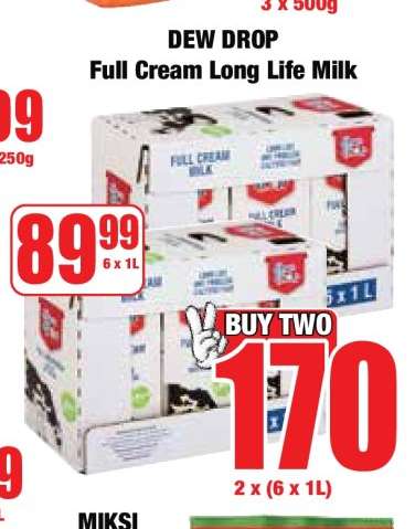 DEW DROP Full Cream Long Life Milk