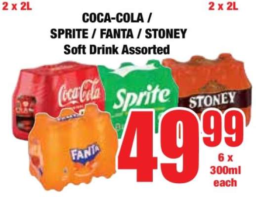COCA-COLA / SPRITE / FANTA / STONEY Soft Drink Assorted