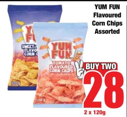 YUM FUN Flavoured Corn Chips Assorted