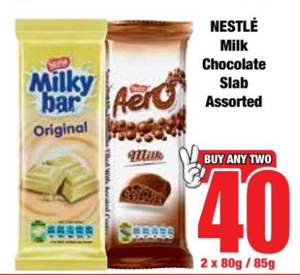 NESTLÉ Milk Chocolate Slab Assorted
