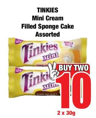 TINKIES Mini Cream Filled Sponge Cake Assorted