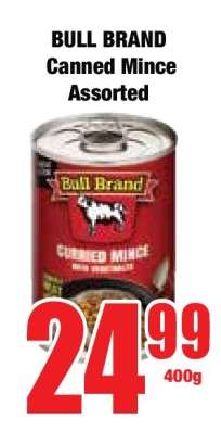BULL BRAND Canned Mince Assorted