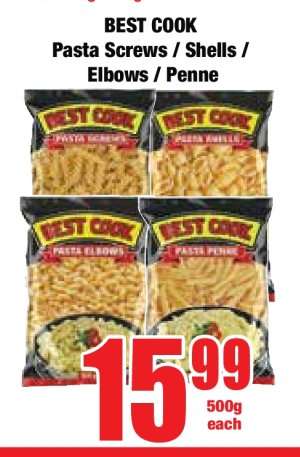 BEST COOK Pasta Screws / Shells / Elbows / Penne
