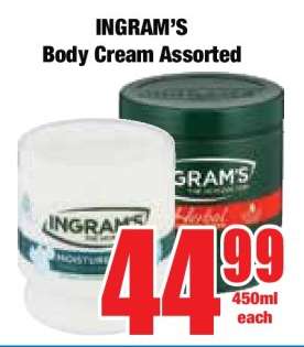 INGRAM’S Body Cream Assorted