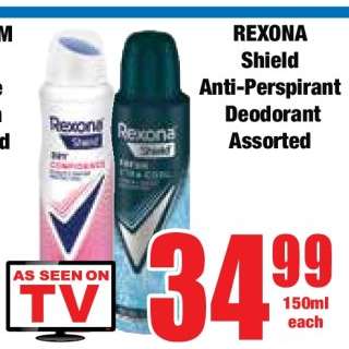 REXONA Shield Anti-Perspirant Deodorant Assorted