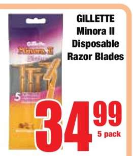 GILLETTE Minora II Disposable Razor Blades