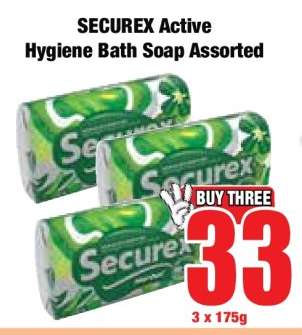 SECUREX Active Hygiene Bath Soap Assorted