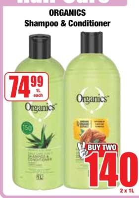 Organics Shampoo Conditioner