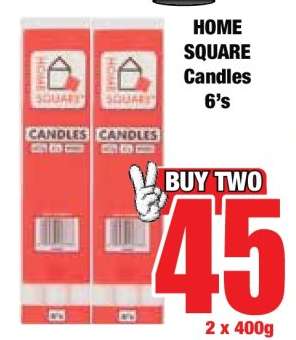 HOME SQUARE Candles 6's