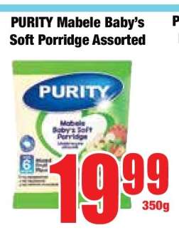 PURITY Mabele Baby’s Soft Porridge Assorted
