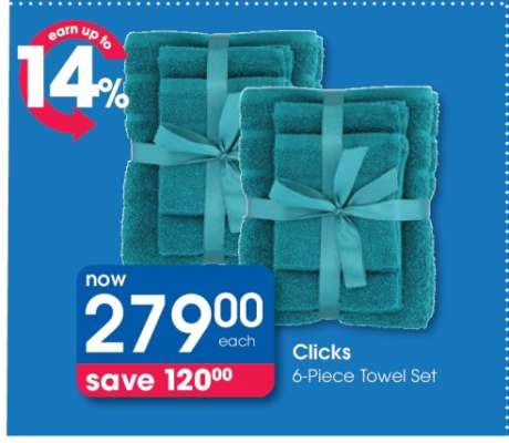 Clicks 6-Piece Towel Set