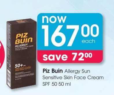 Piz Buin Allergy Sun Sensitive Skin Face Cream SPF 50 50 ml