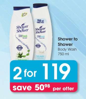 Shower to Shower Body Wash 750 ml