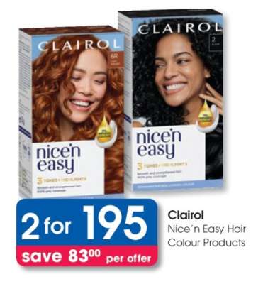 Clairol Nice’n Easy Hair Colour Products