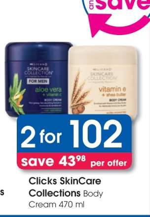 Clicks SkinCare Collections Body Cream 470 ml