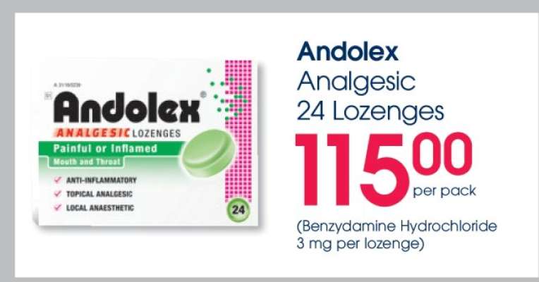 Andolex Analgesic 24 Lozenges