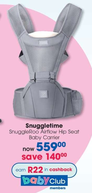 Snuggletime SnuggleRoo Airflow Hip Seat Baby Carrier