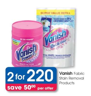 Vanish Fabric Stain Removal Products