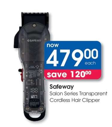 Safeway Salon Series Transparent Cordless Hair Clipper