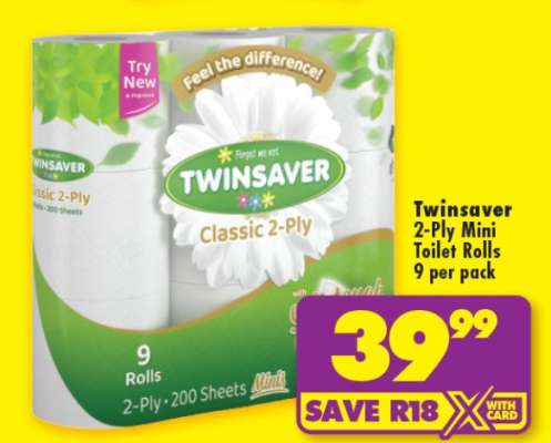 TWINSAVER 2-PLY MINI TOILET ROLLS